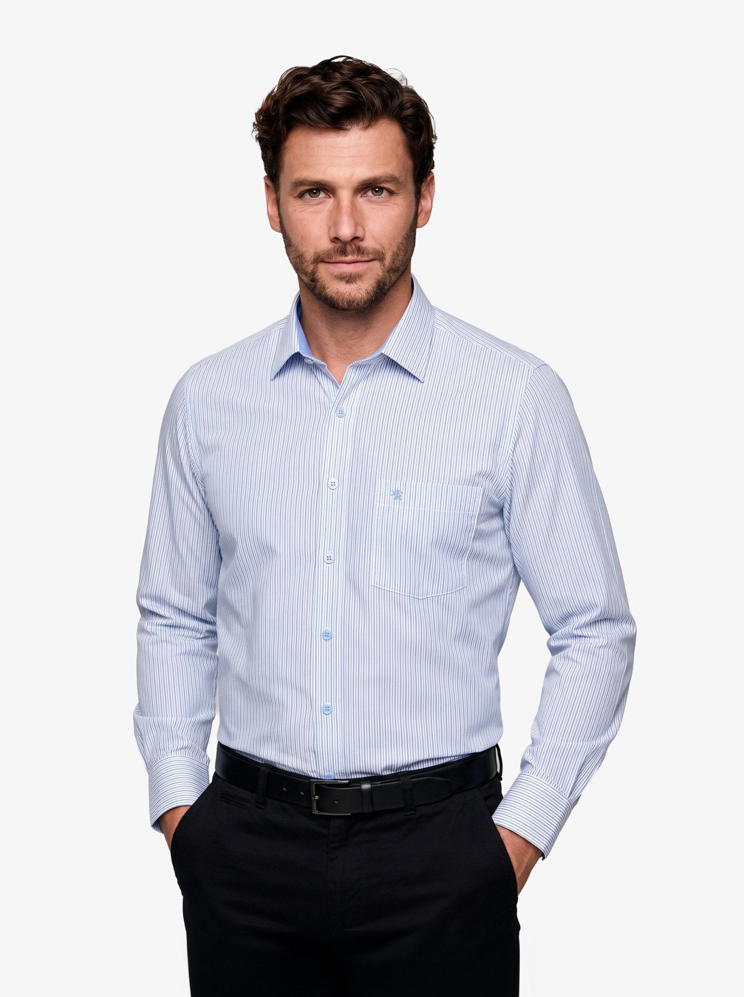 Manchester Camisa de Vestir Estampado de Líneas - Manchester