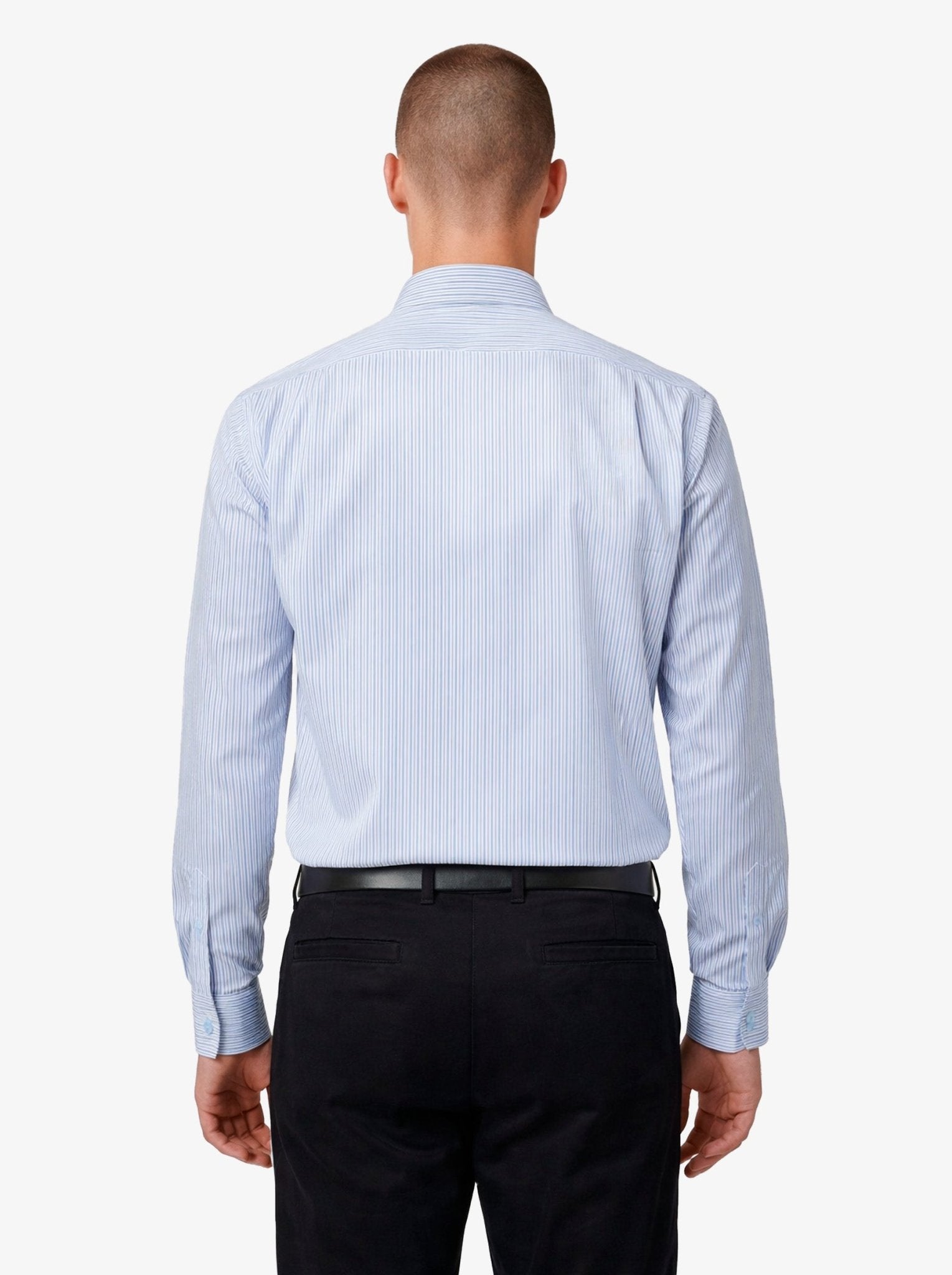 Manchester Camisa de Vestir Estampado de Líneas color azul para hombre