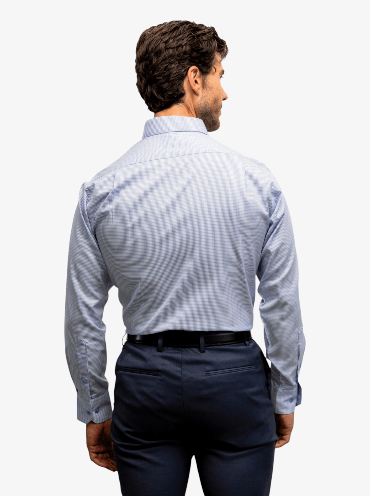 Manchester Camisa de Vestir Formal Minimalista de Cuadrícula Fina - Manchester