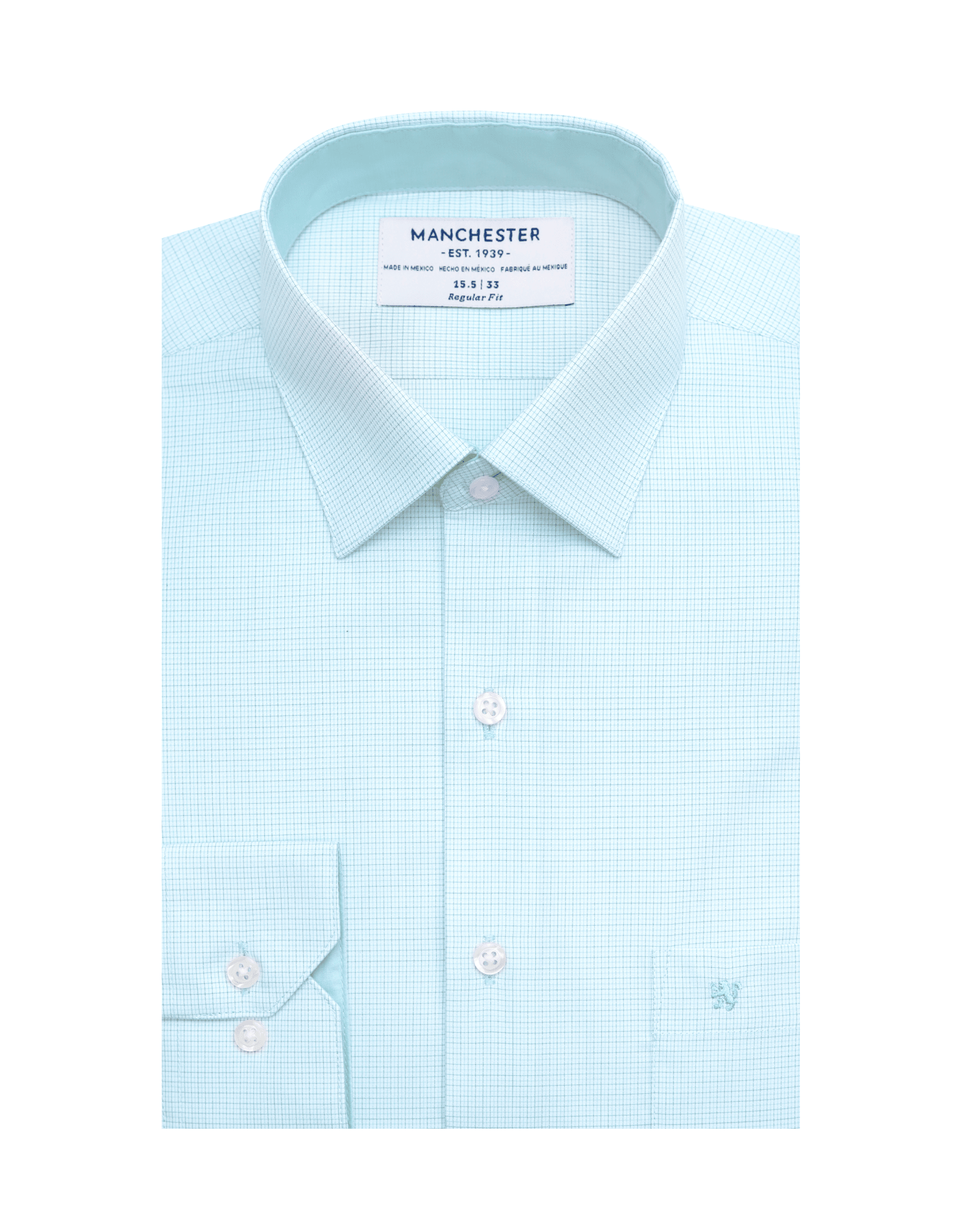 Manchester Camisa de Vestir Formal Minimalista de Textura Geométrica - Manchester