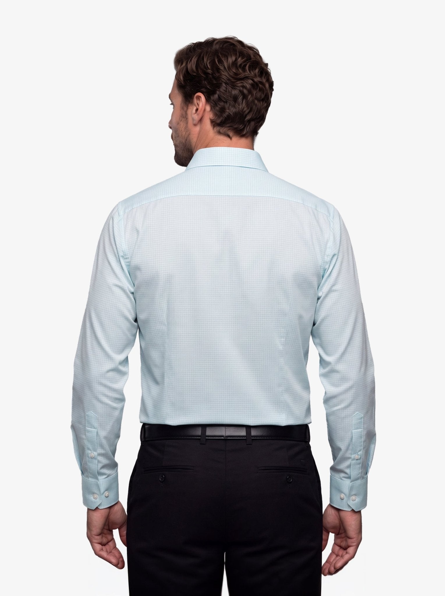 Manchester Camisa de Vestir Formal Minimalista de Textura Geométrica - Manchester