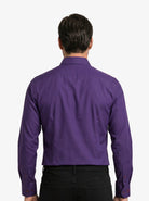 Manchester Camisa de Vestir Lisa Algodón y Poliéster color purpura para hombre