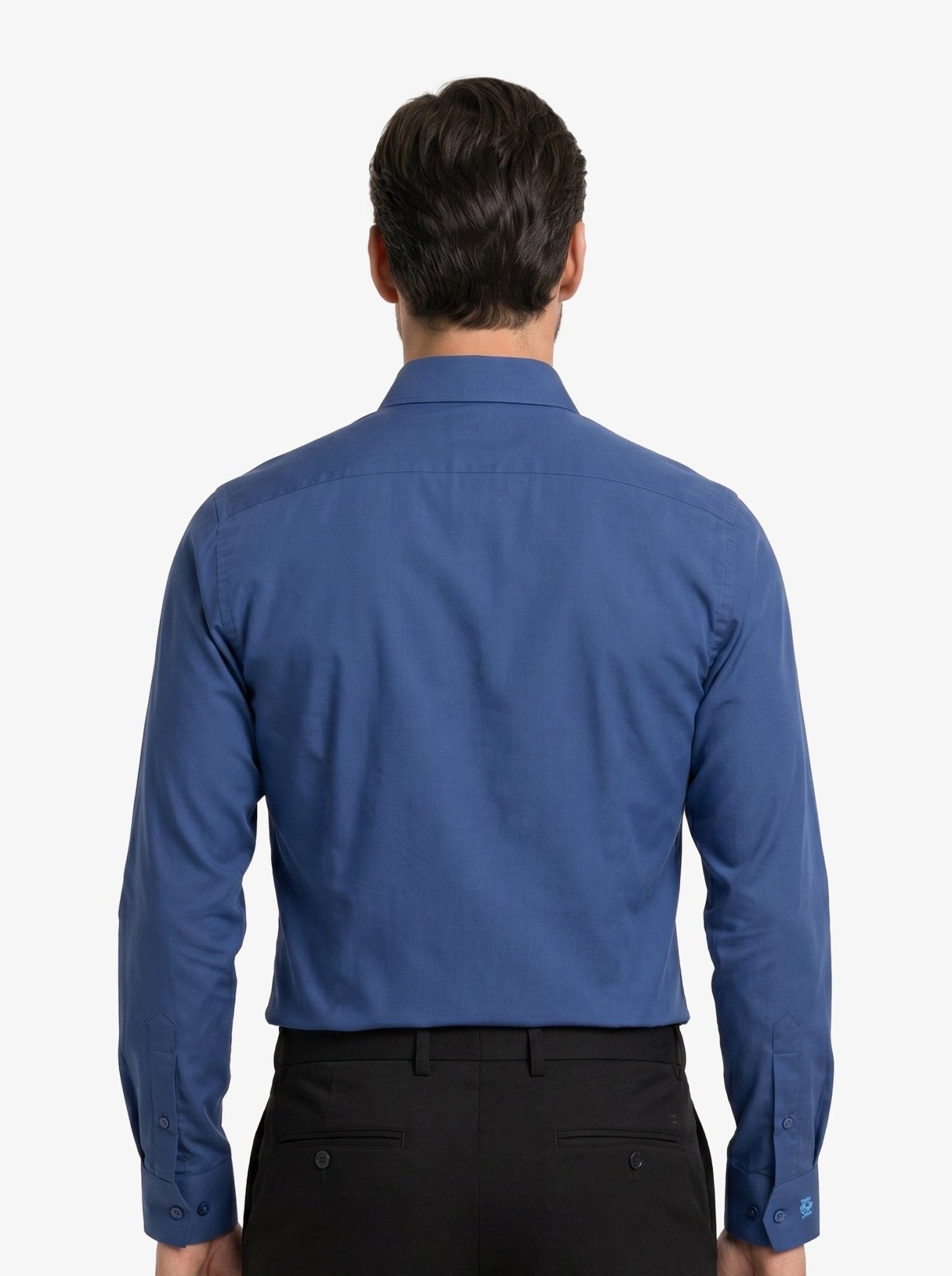 Manchester Camisa de Vestir Lisa Algodón y Poliéster color pizarra para hombre