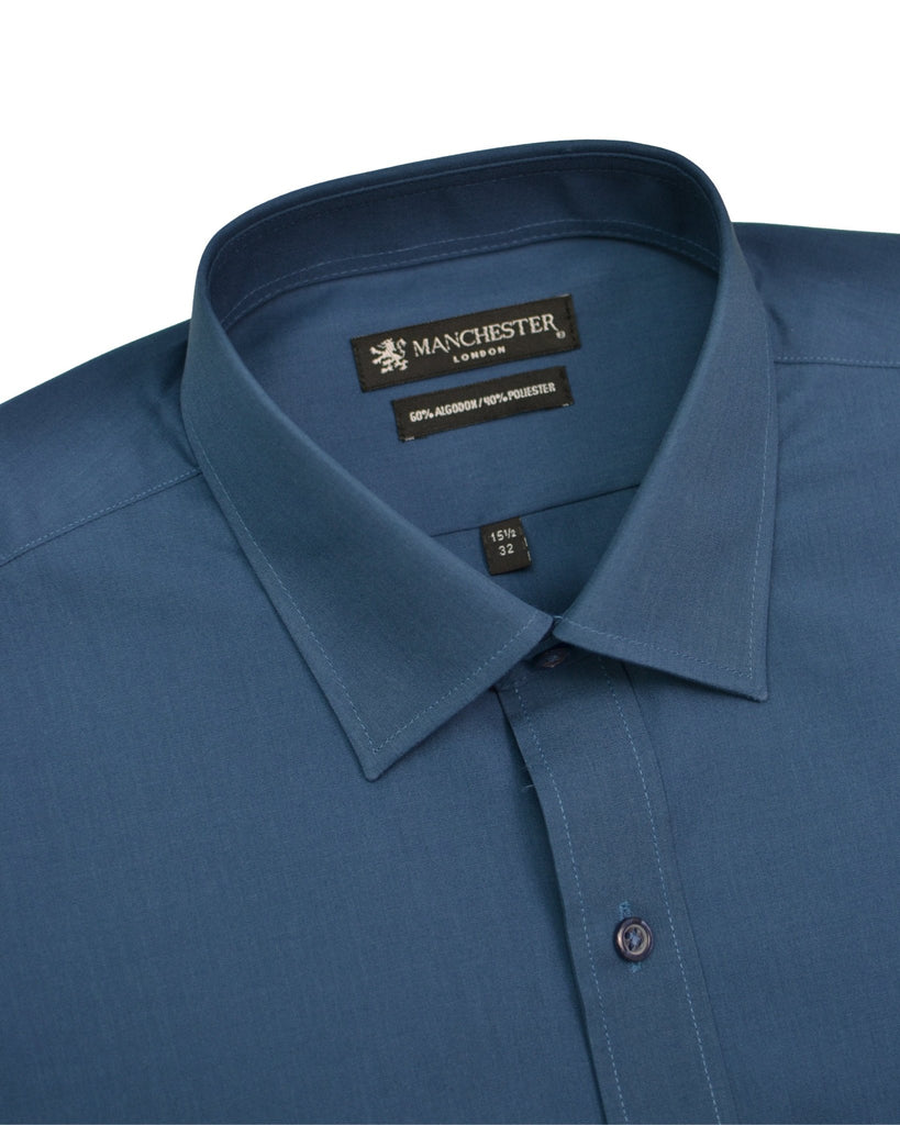 Manchester Camisa de Vestir Lisa Algodón y Poliéster - Manchester