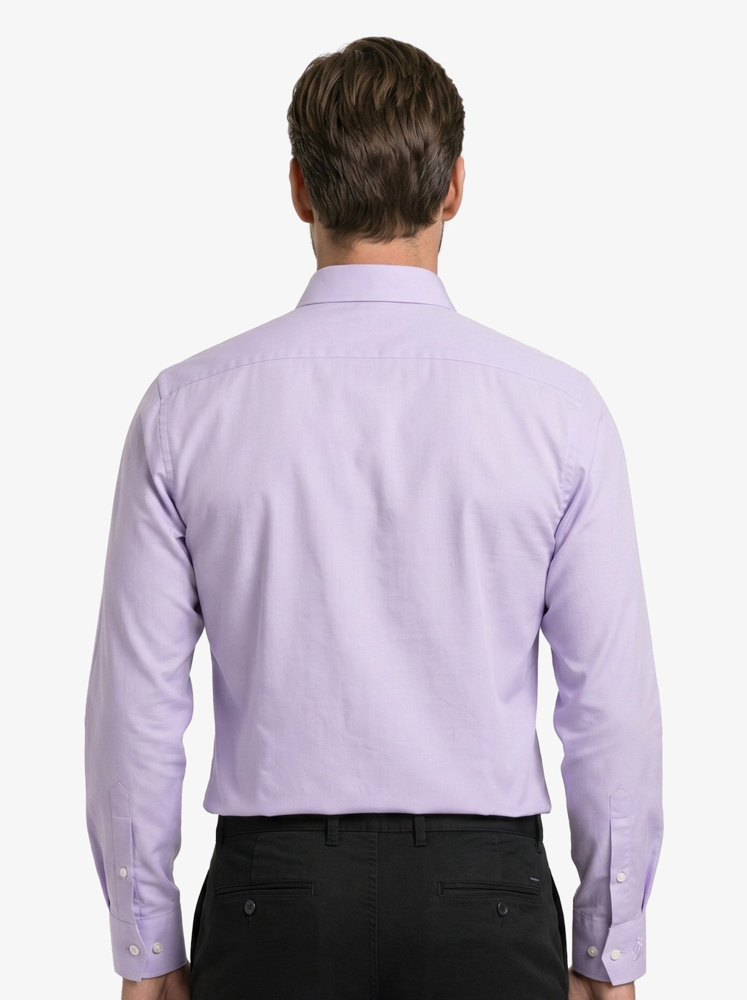 Manchester Camisa de Vestir Lisa Algodón y Poliéster color purpura para hombre