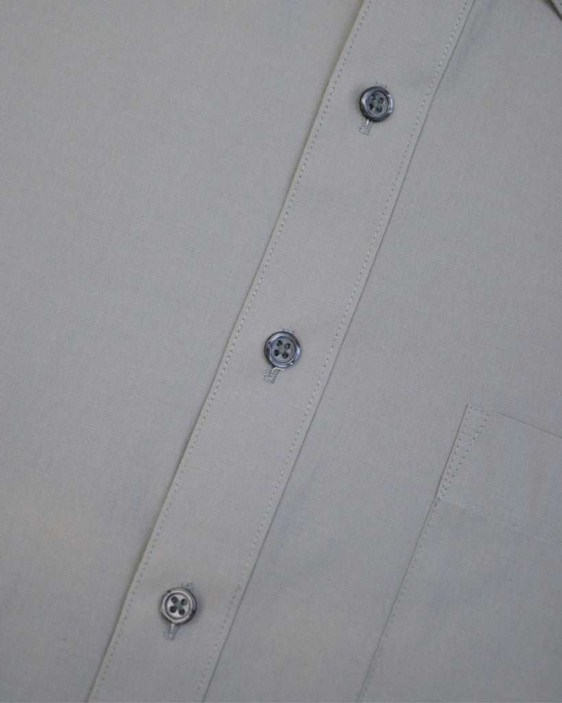 Manchester Camisa de Vestir Lisa Algodón y Poliéster Manga Larga - Manchester