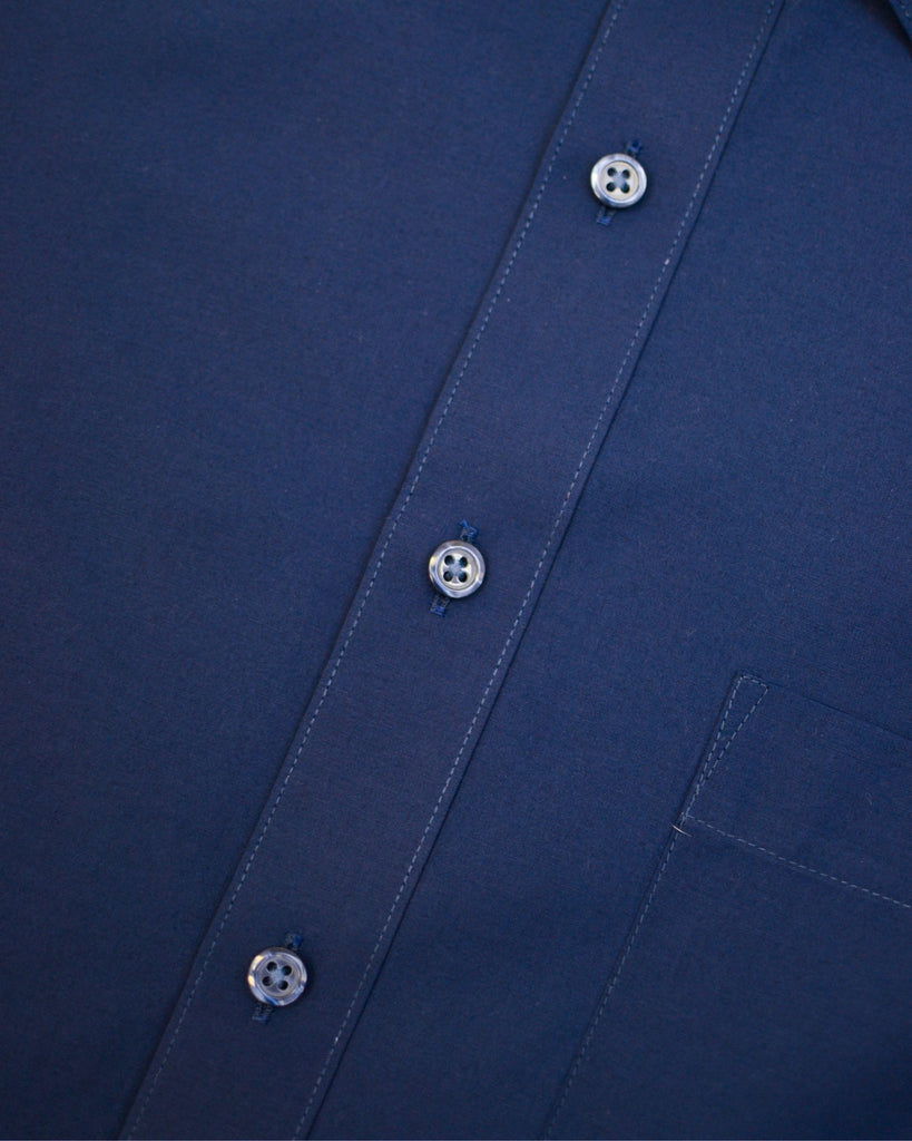 Manchester Camisa de Vestir Lisa Algodón y Poliéster Manga Larga - Manchester