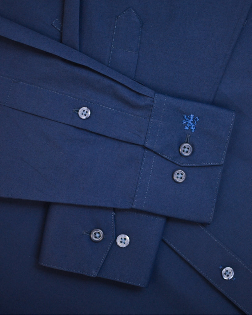 Manchester Camisa de Vestir Lisa Algodón y Poliéster Manga Larga - Manchester