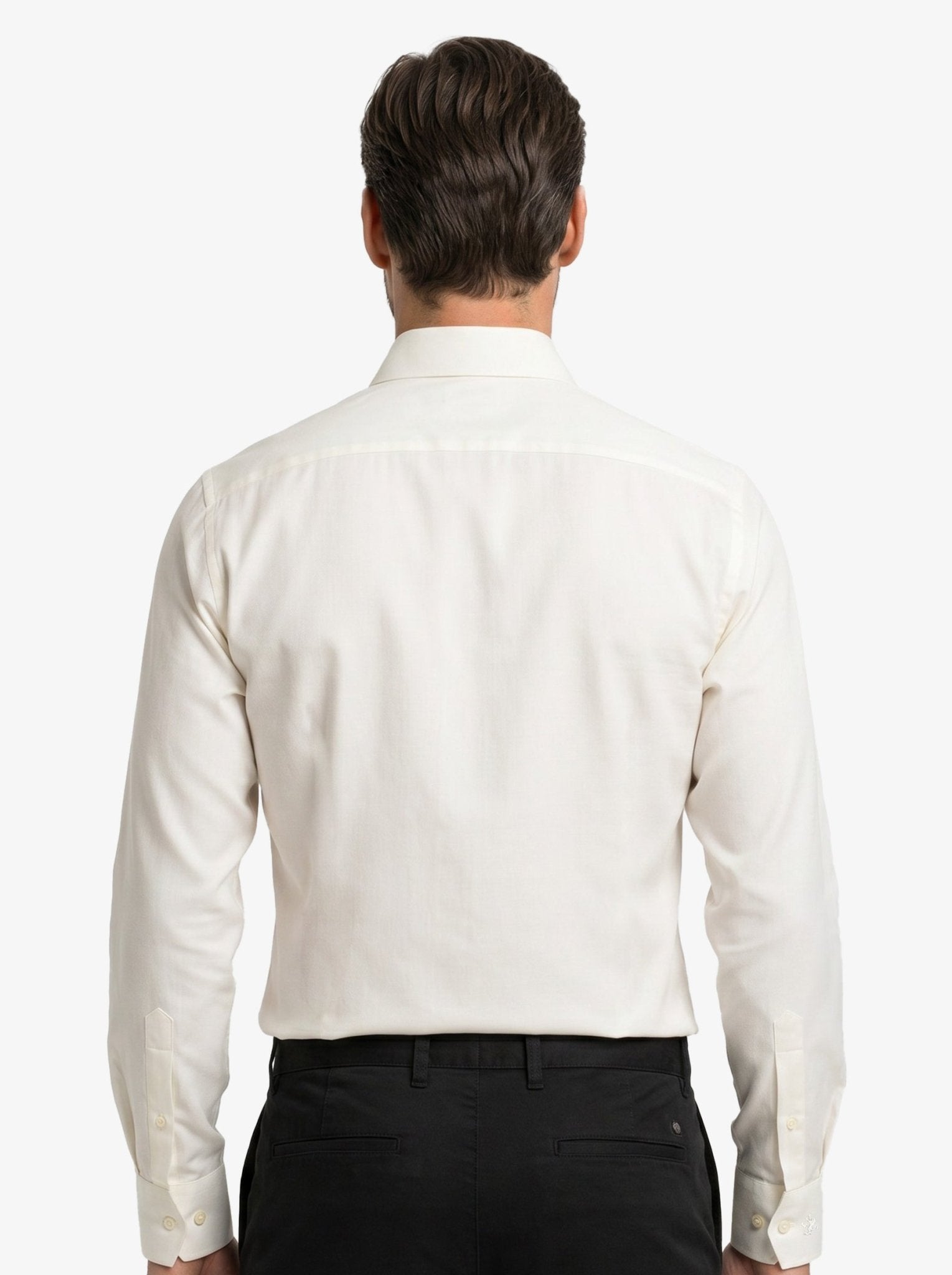 Manchester Camisa de Vestir Lisa Algodón y Poliéster Manga Larga color azul para hombre
