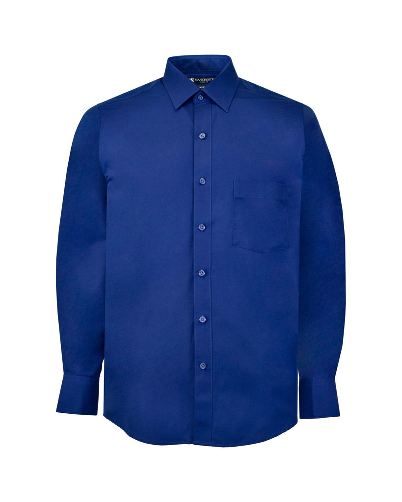 Manchester Camisa de Vestir Lisa Algodón y Poliéster Manga Larga - Manchester
