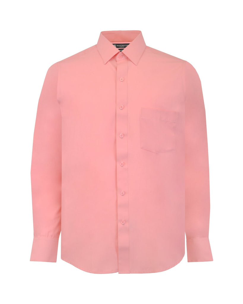 Manchester Camisa de Vestir Lisa Algodón y Poliéster Manga Larga - Manchester