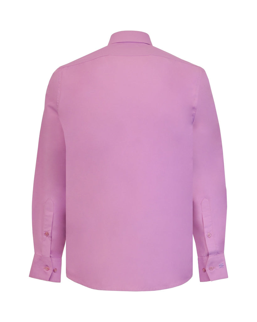 Manchester Camisa de Vestir Lisa Algodón y Poliéster Manga Larga - Manchester