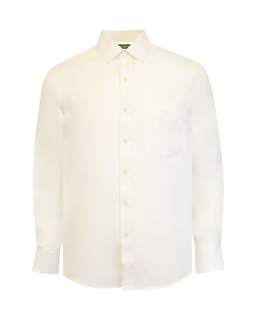 Manchester Camisa de Vestir Lisa Algodón y Poliéster Manga Larga - Manchester