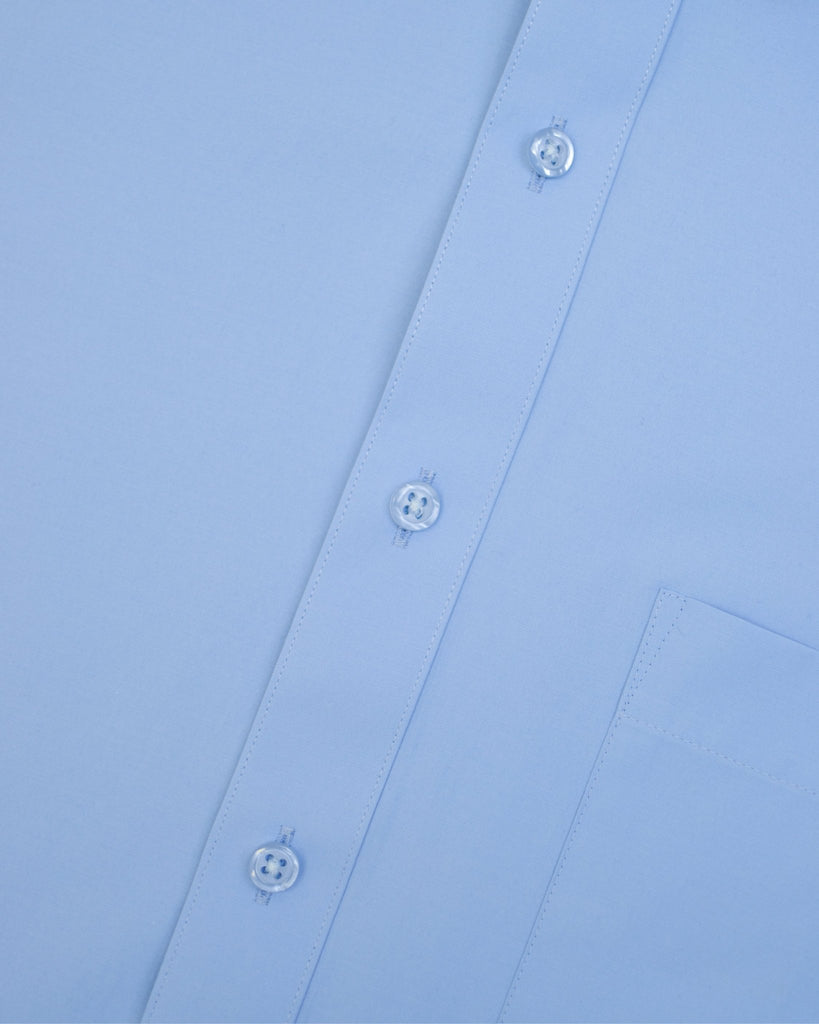 Manchester Camisa de Vestir Lisa Algodón y Poliéster Manga Larga - Manchester