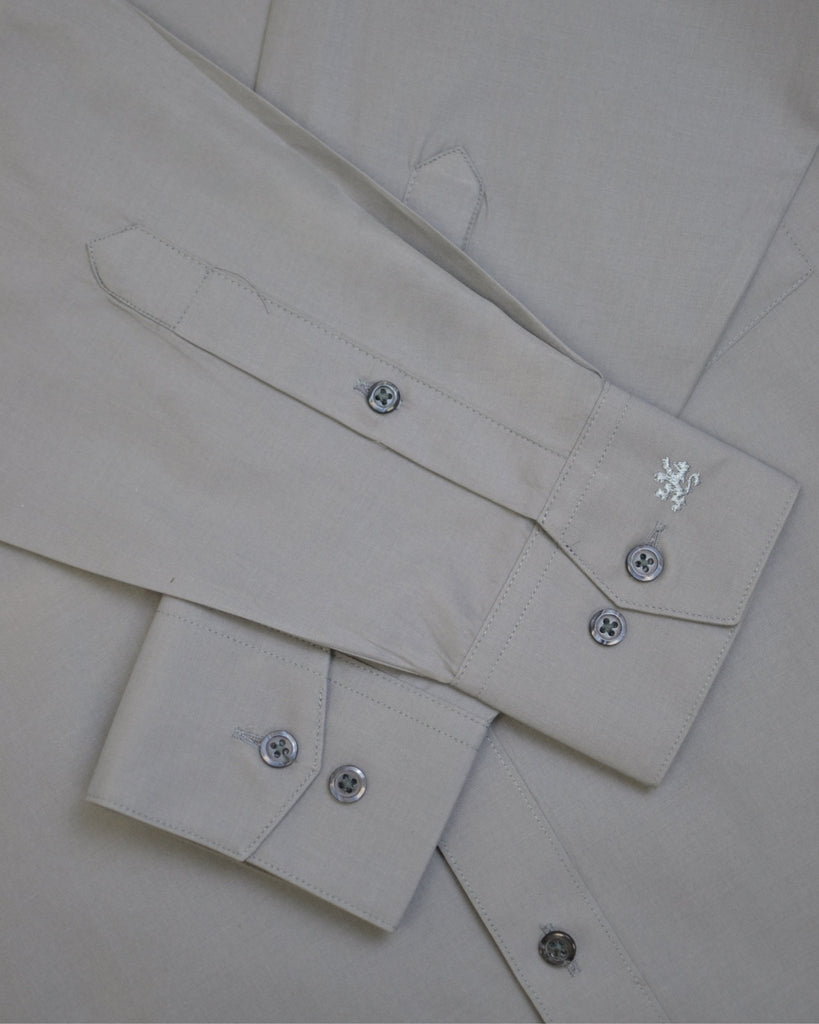 Manchester Camisa de Vestir Lisa Algodón y Poliéster Manga Larga - Manchester