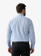 Manchester Camisa de Vestir Lisa Big and Tall Algodón y Poliéster con Cuello Ajustable - Manchester