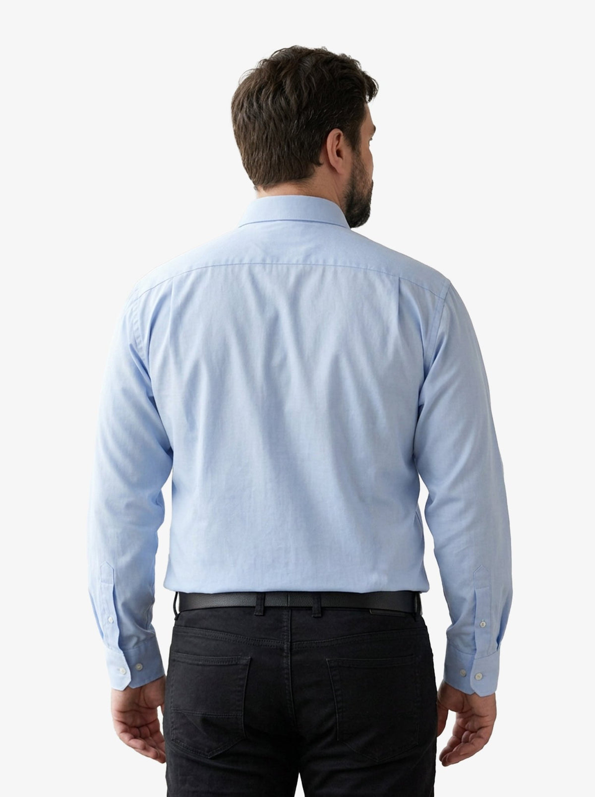 Manchester Camisa de Vestir Lisa Big and Tall Algodón y Poliéster con Cuello Ajustable - Manchester