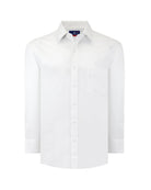 Manchester Camisa de Vestir Lisa Big and Tall Algodón y Poliéster con Cuello Ajustable - Manchester