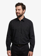 Manchester Camisa de Vestir Lisa Big and Tall Algodón y Poliéster con Cuello Ajustable - Manchester