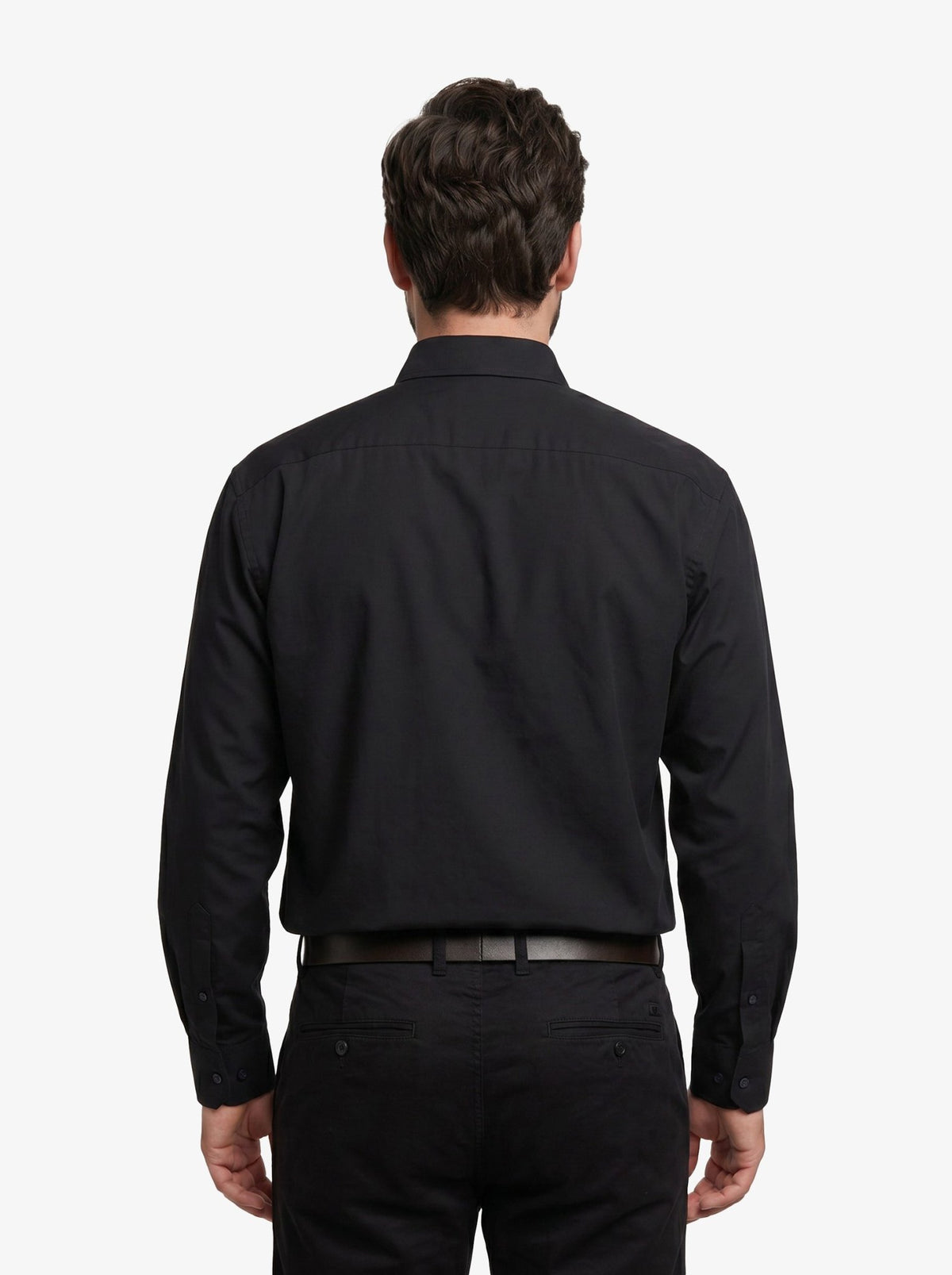 Manchester Camisa de Vestir Lisa Big and Tall Algodón y Poliéster con Cuello Ajustable - Manchester