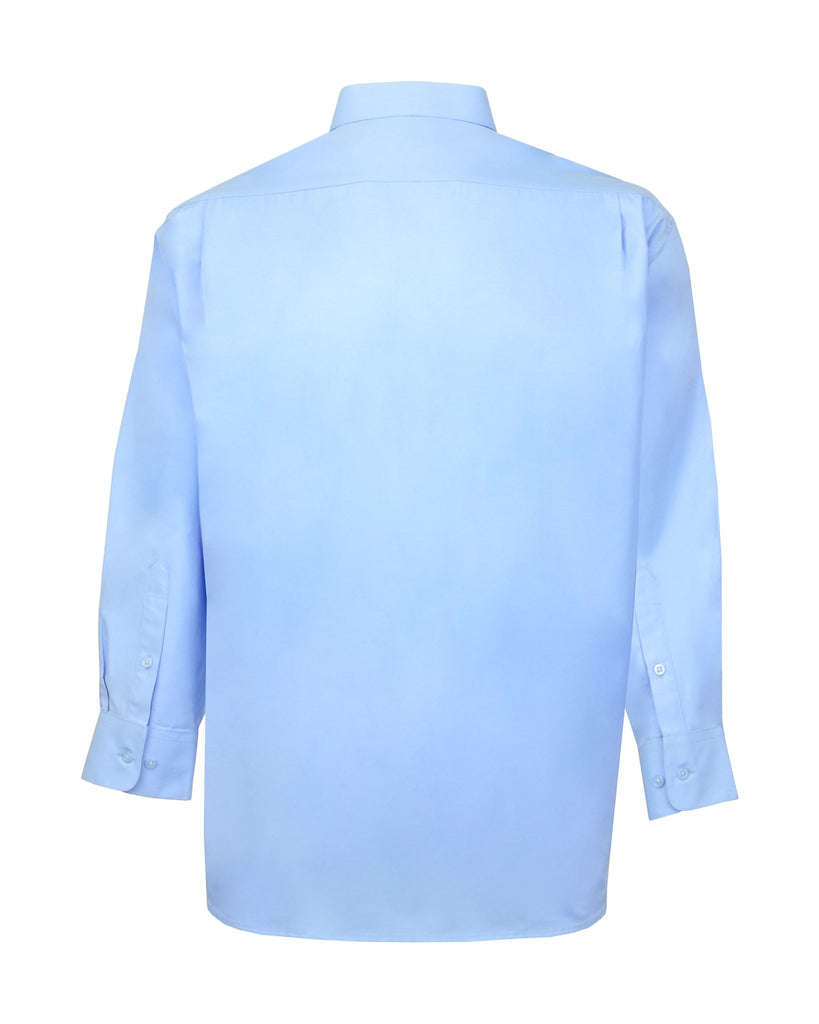 Manchester Camisa de Vestir Lisa Big and Tall Algodón y Poliéster Manga Larga - Manchester