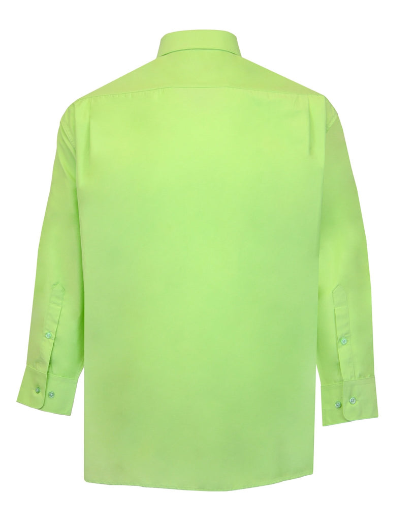 Manchester Camisa de Vestir Lisa Big and Tall Algodón y Poliéster Manga Larga - Manchester