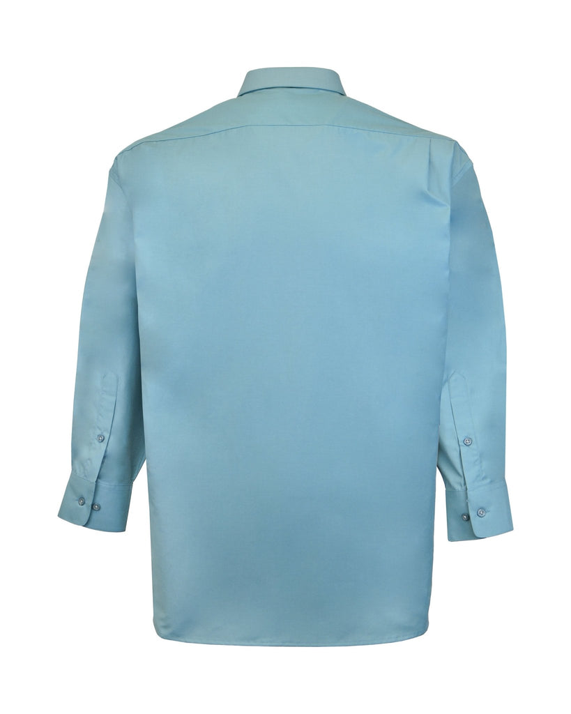 Manchester Camisa de Vestir Lisa Big and Tall Algodón y Poliéster Manga Larga - Manchester