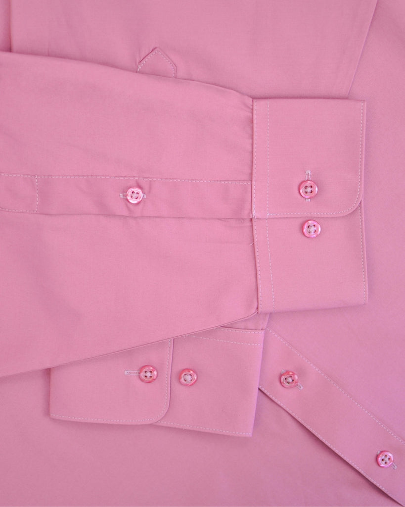 Manchester Camisa de Vestir Lisa Big and Tall Algodón y Poliéster Manga Larga - Manchester