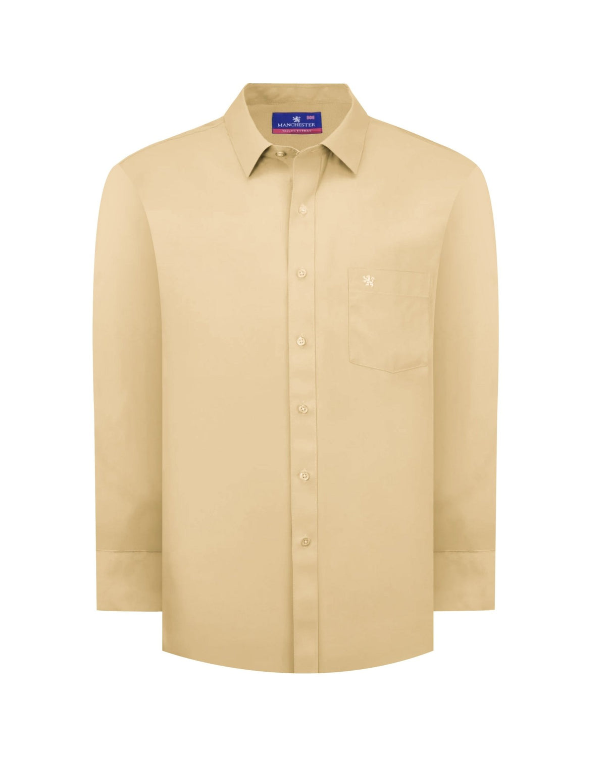 Manchester Camisa de Vestir Lisa Big and Tall - Manga Larga - Manchester