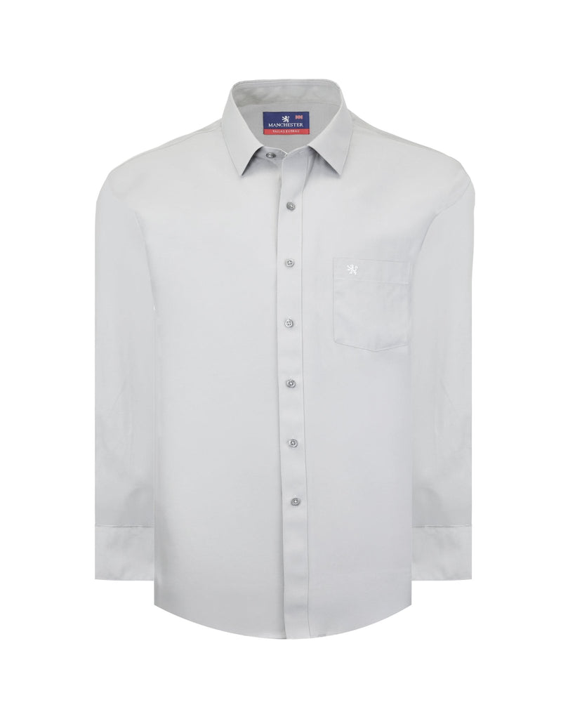 Manchester Camisa de Vestir Lisa Big and Tall - Manga Larga - Manchester