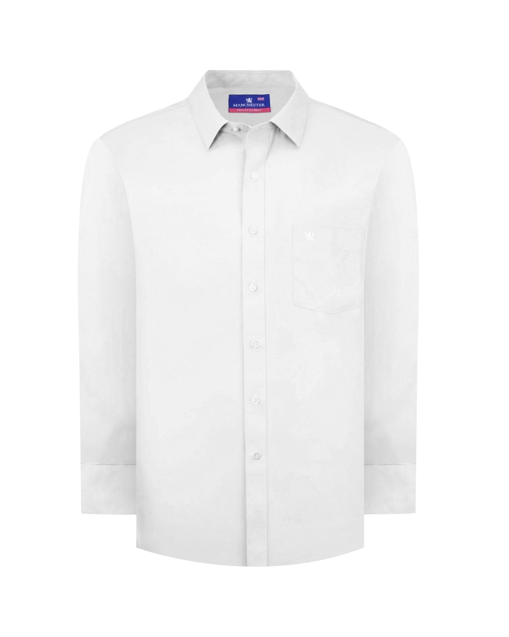 Manchester Camisa de Vestir Lisa Big and Tall - Manga Larga - Manchester