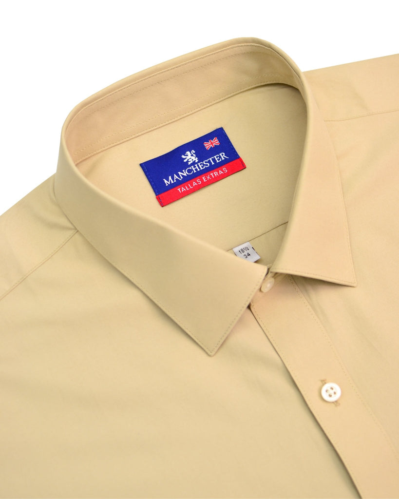Manchester Camisa de Vestir Lisa Big and Tall - Manga Larga - Manchester
