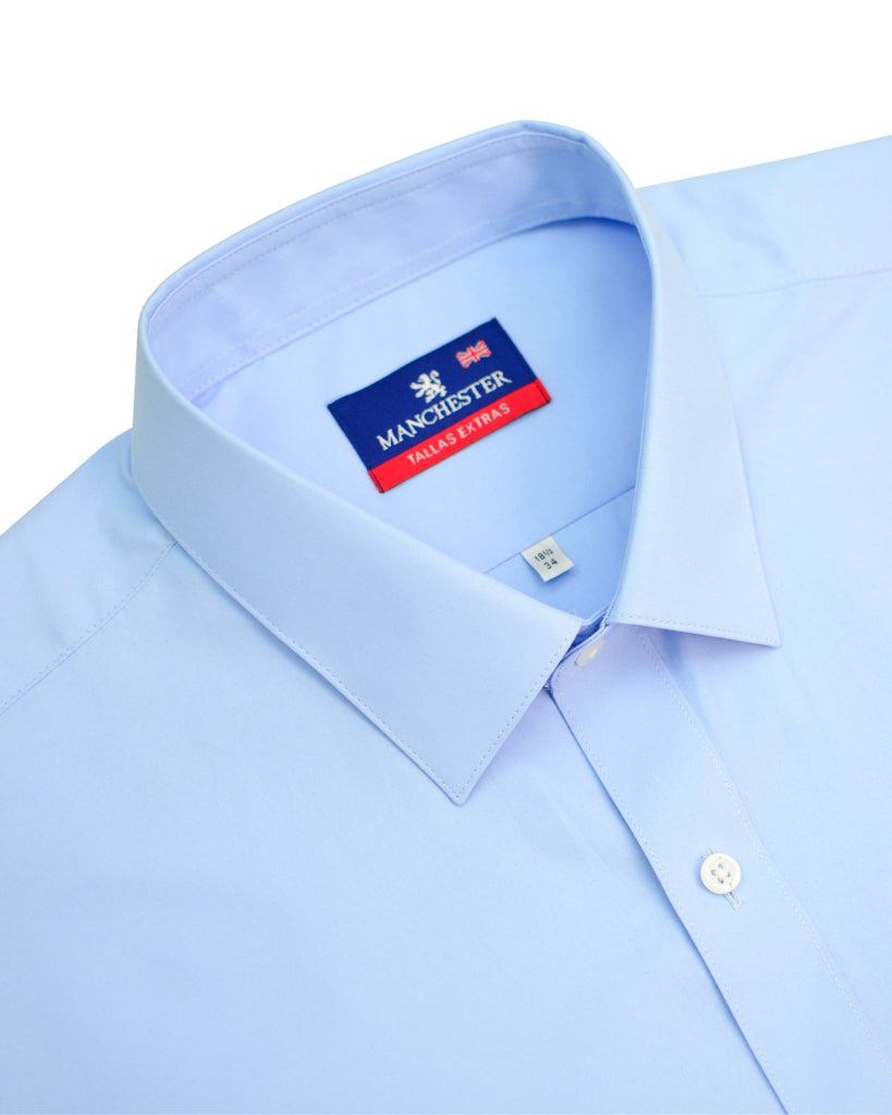 Manchester Camisa de Vestir Lisa Big and Tall - Manga Larga - Manchester