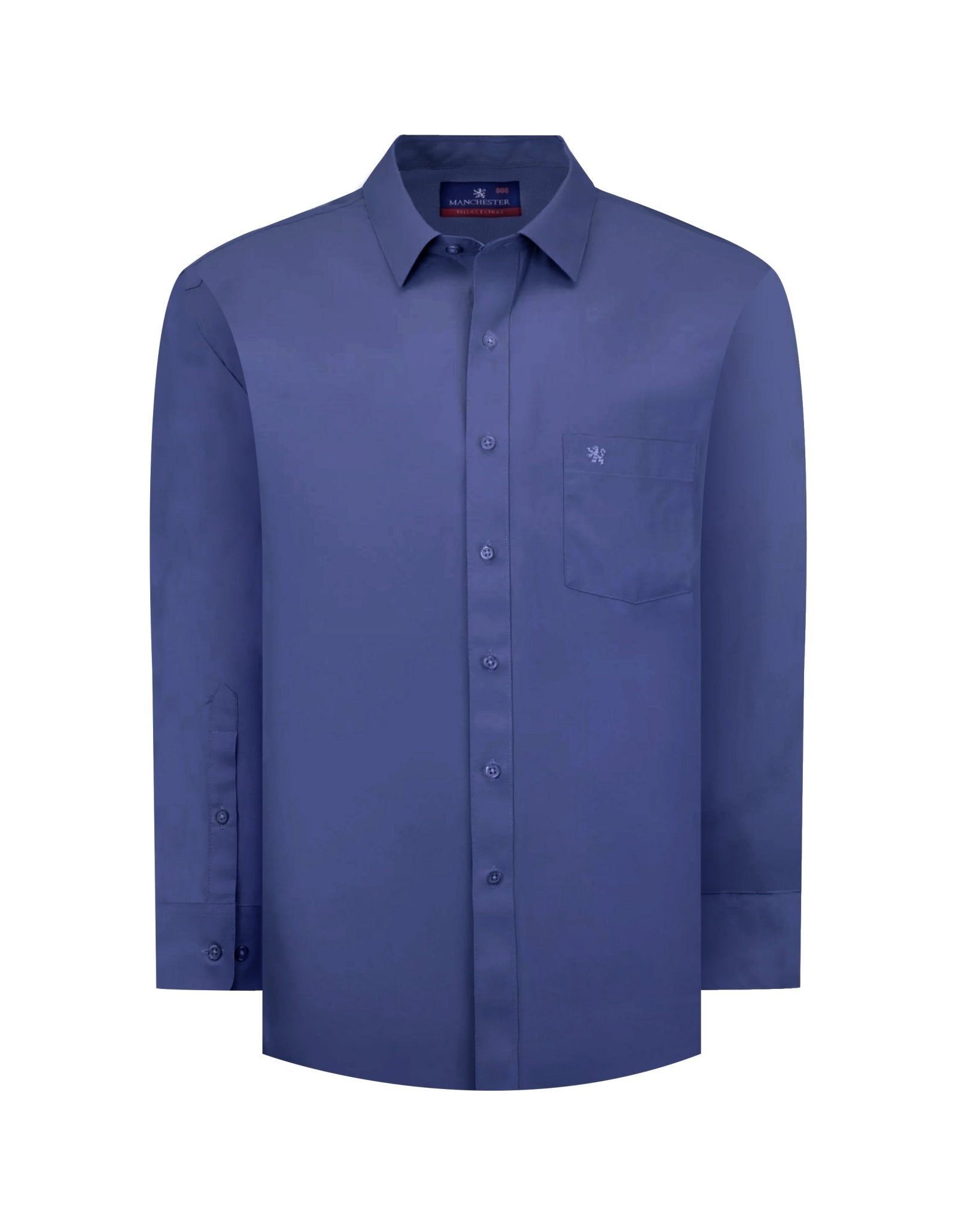 Manchester Camisa de Vestir Lisa Big and Tall - Manga Larga - Manchester