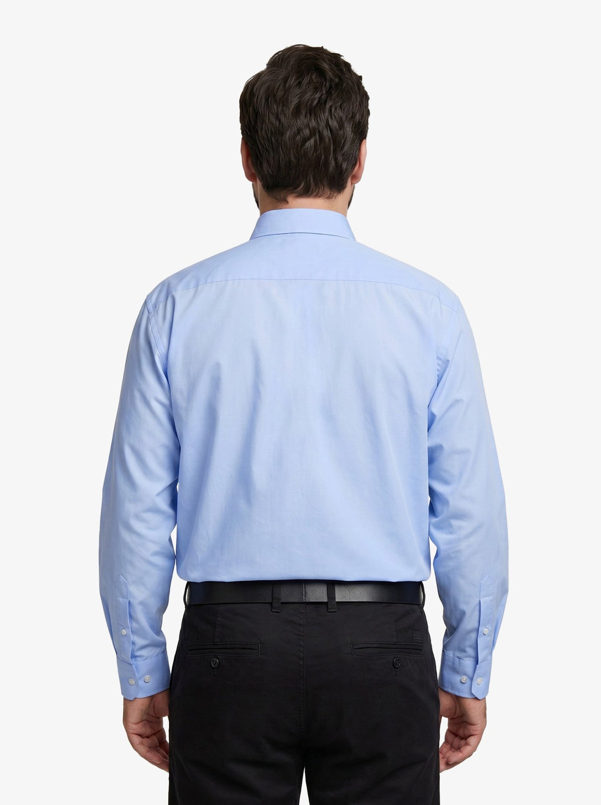 Manchester Camisa de Vestir Lisa Big and Tall - Manga Larga - Manchester