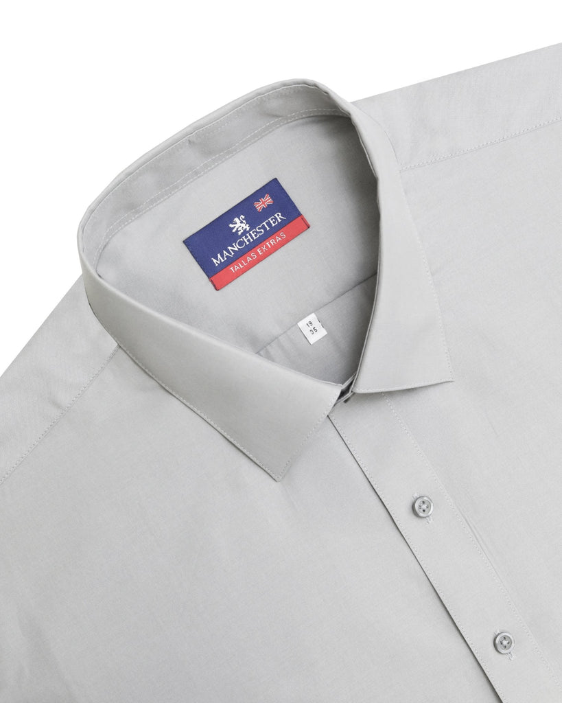 Manchester Camisa de Vestir Lisa Big and Tall - Manga Larga - Manchester