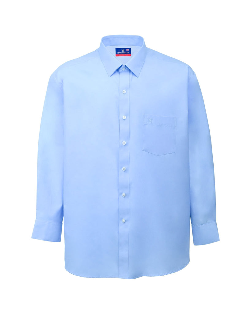 Manchester Camisa de Vestir Lisa Big and Tall - Manga Larga - Manchester