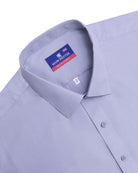 Manchester Camisa de Vestir Lisa Big and Tall - Manga Larga color lila para hombre