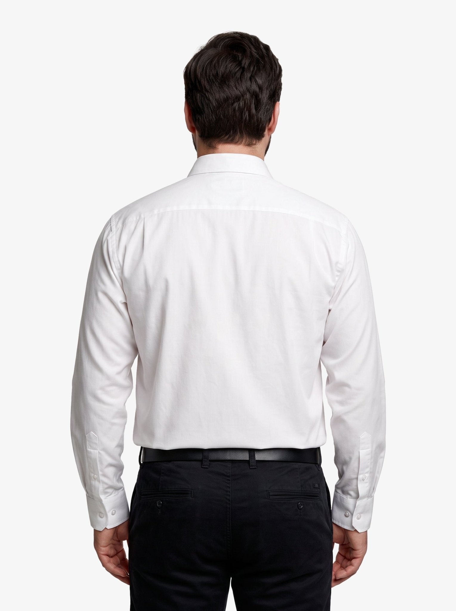 Manchester Camisa de Vestir Lisa Big and Tall - Manga Larga - Manchester