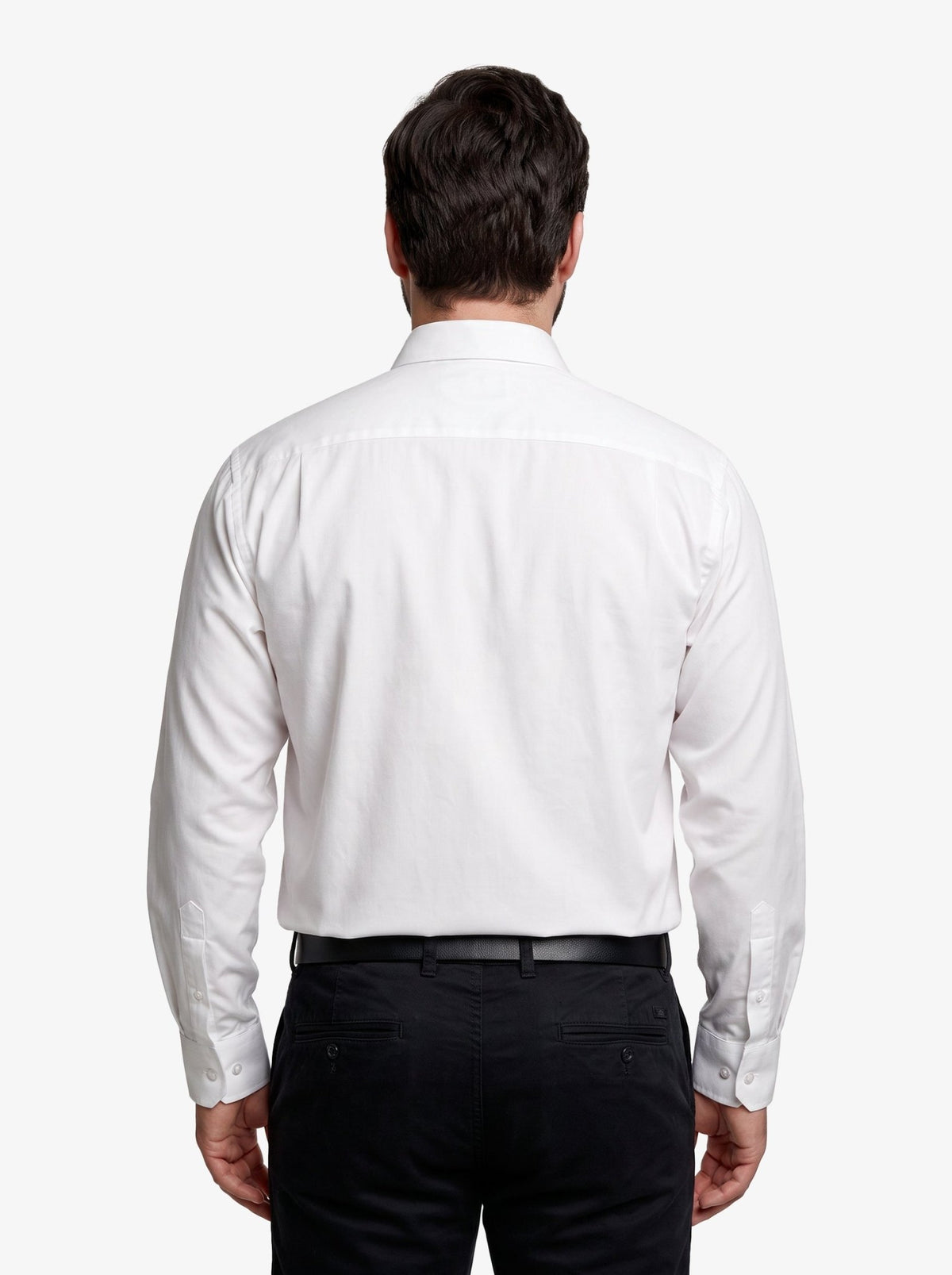 Manchester Camisa de Vestir Lisa Big and Tall - Manga Larga - Manchester