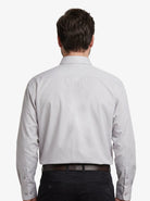 Manchester Camisa de Vestir Lisa Big and Tall - Manga Larga color lila para hombre