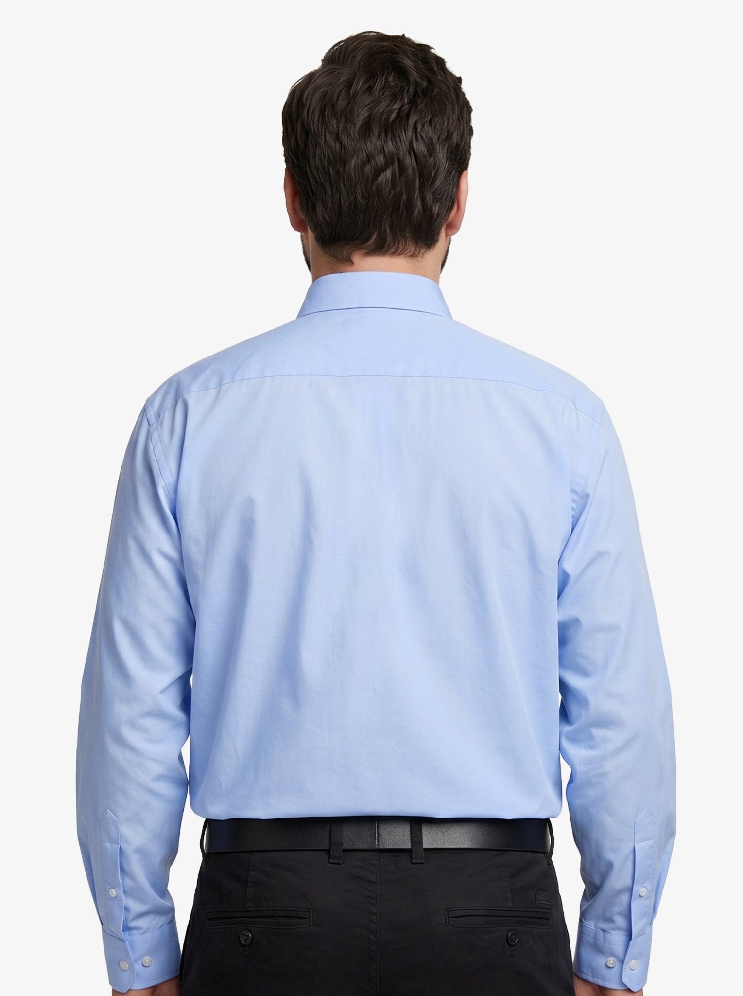 Manchester Camisa de Vestir Lisa Big and Tall - Manga Larga - Manchester
