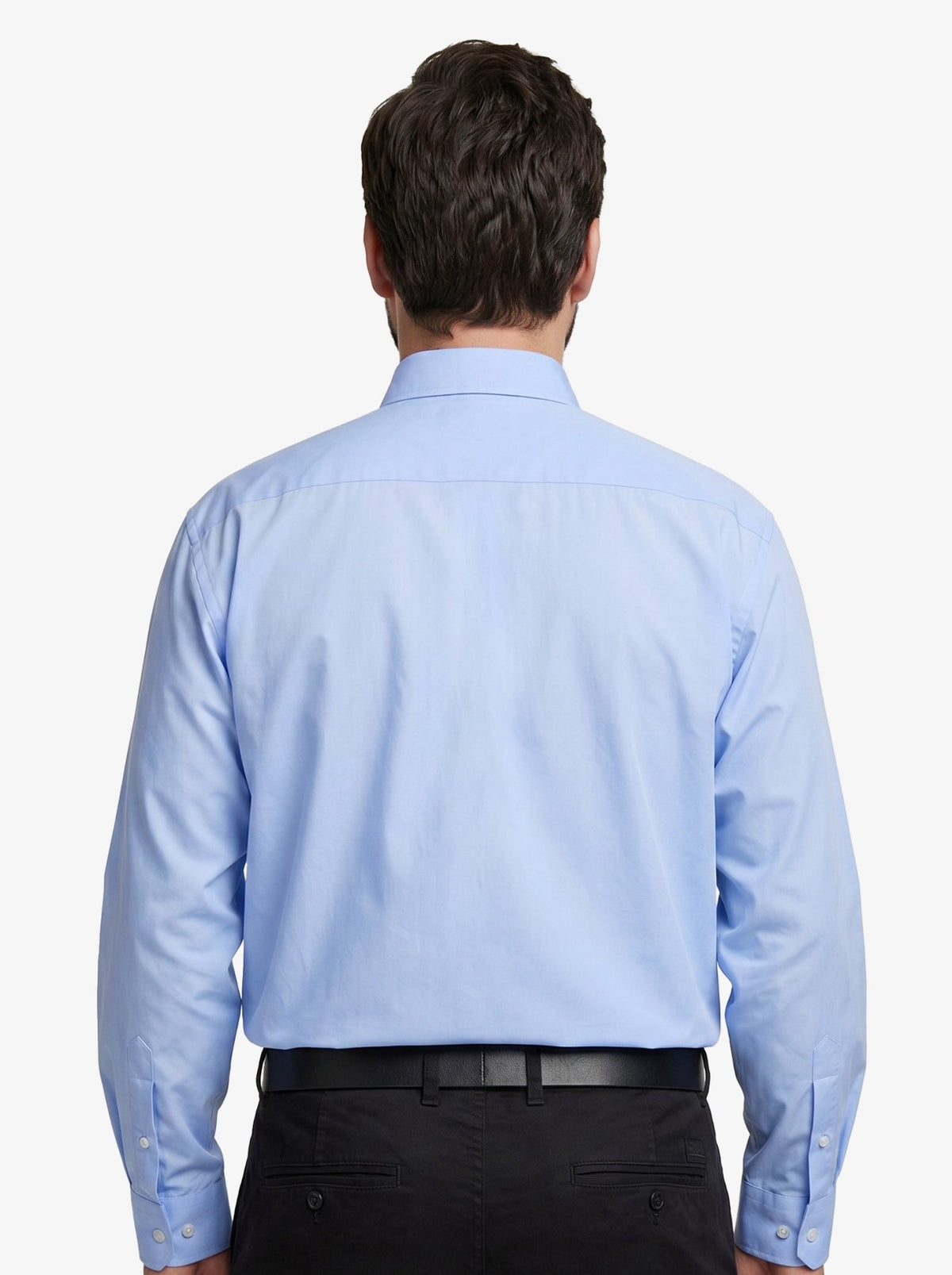Manchester Camisa de Vestir Lisa Big and Tall - Manga Larga - Manchester