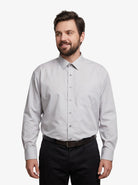 Manchester Camisa de Vestir Lisa Big and Tall - Manga Larga - Manchester