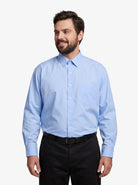 Manchester Camisa de Vestir Lisa Big and Tall - Manga Larga - Manchester