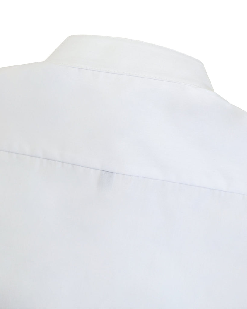 Manchester Camisa de Vestir Lisa con Un Bolsillo y Cuello Mao - Manchester