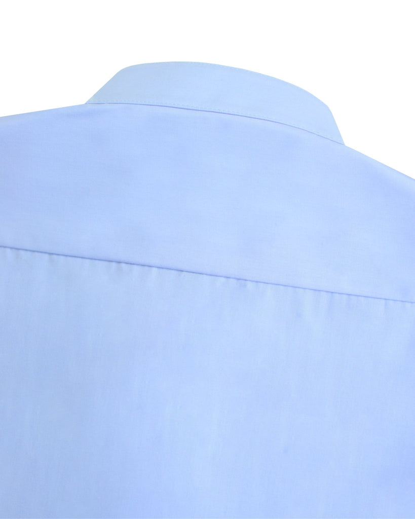 Manchester Camisa de Vestir Lisa con Un Bolsillo y Cuello Mao - Manchester