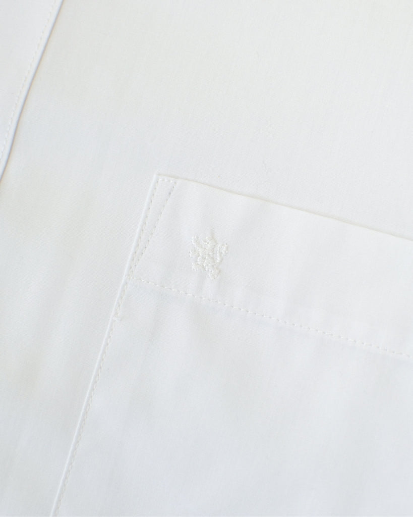 Manchester Camisa de Vestir Lisa con Un Bolsillo y Cuello Mao - Manchester