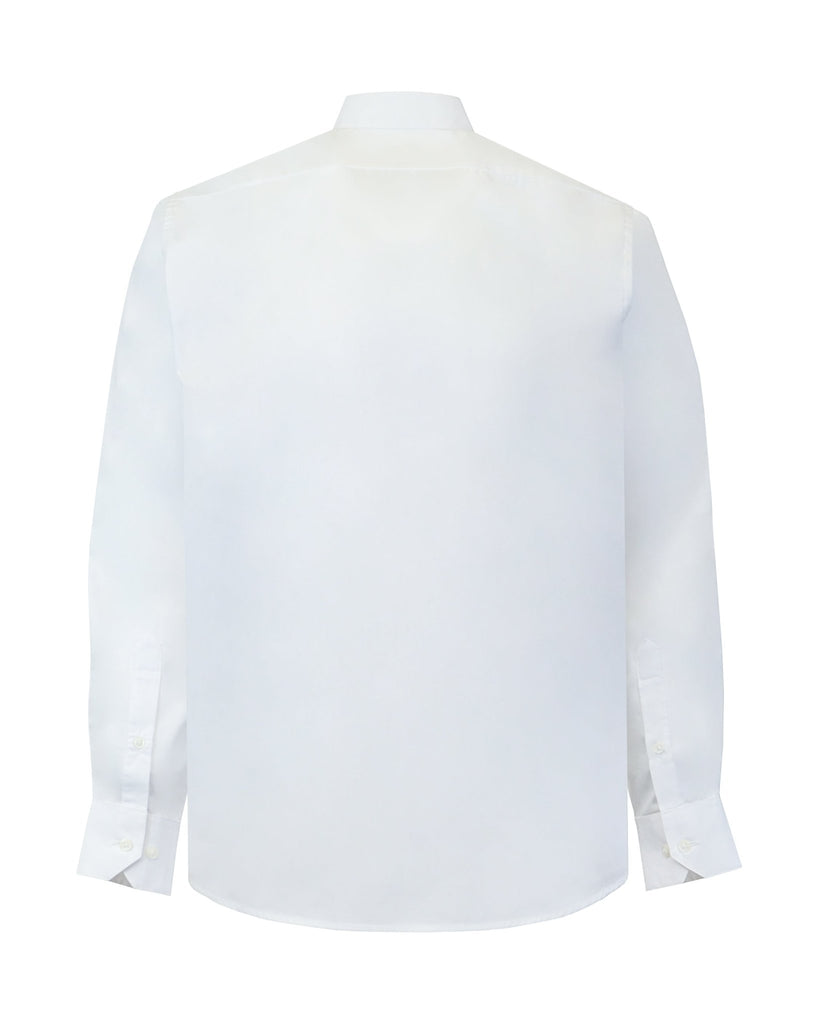 Manchester Camisa de Vestir Lisa con Un Bolsillo y Cuello Mao - Manchester