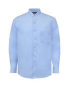 Manchester Camisa de Vestir Lisa con Un Bolsillo y Cuello Mao - Manchester